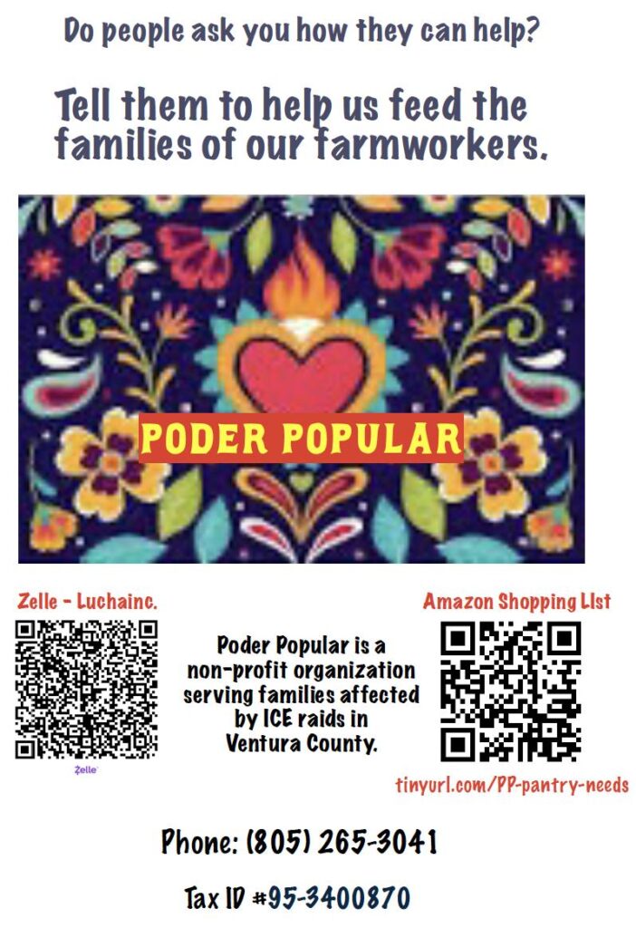 Poder Popular is a non-profit organization serving families affected by ICE raids in Ventura County.